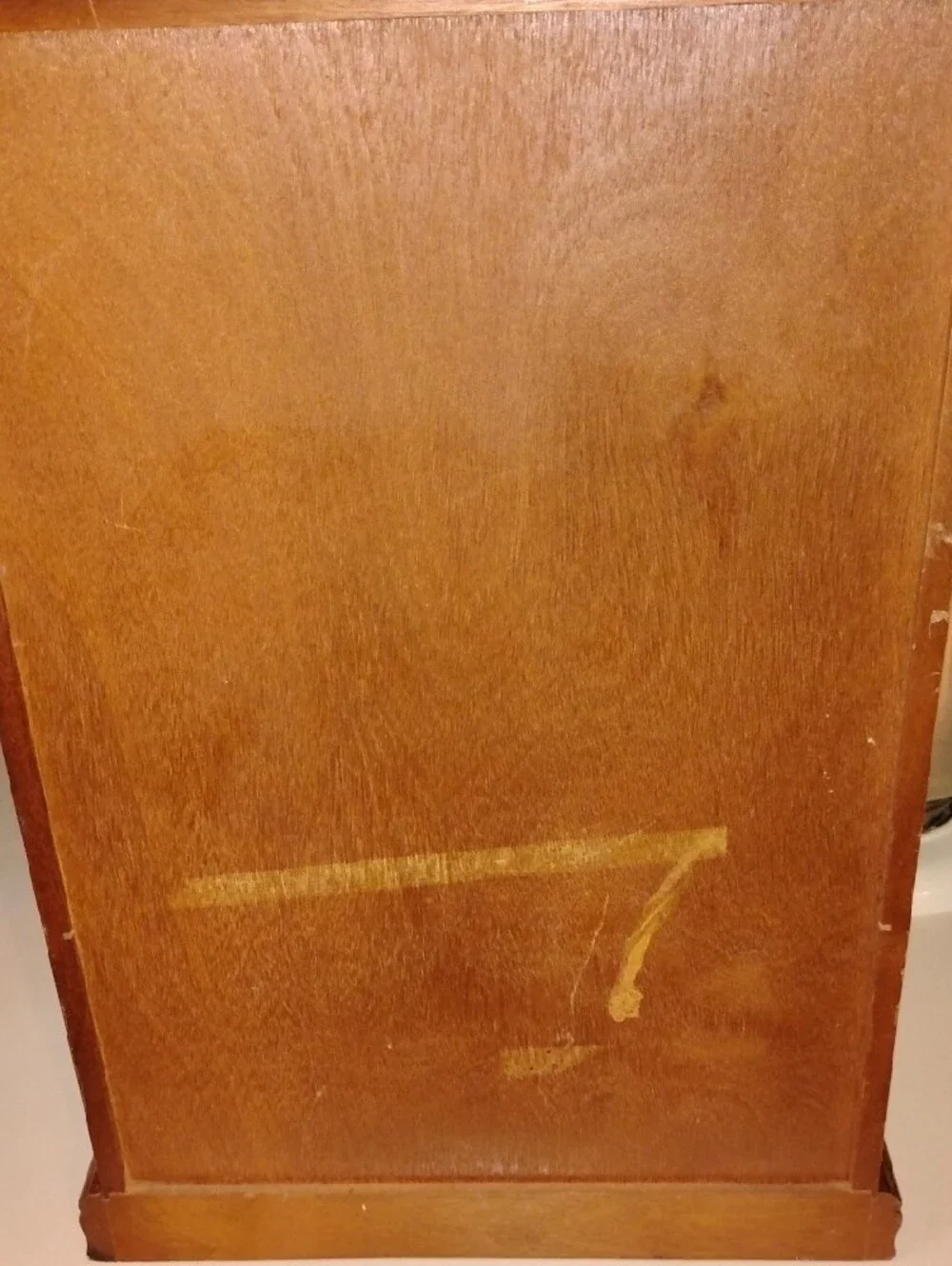 Vintage Wood Jewelry Armoire- Dresser Top Style TLC 12.5 L X 5.5 W X 17.5 H